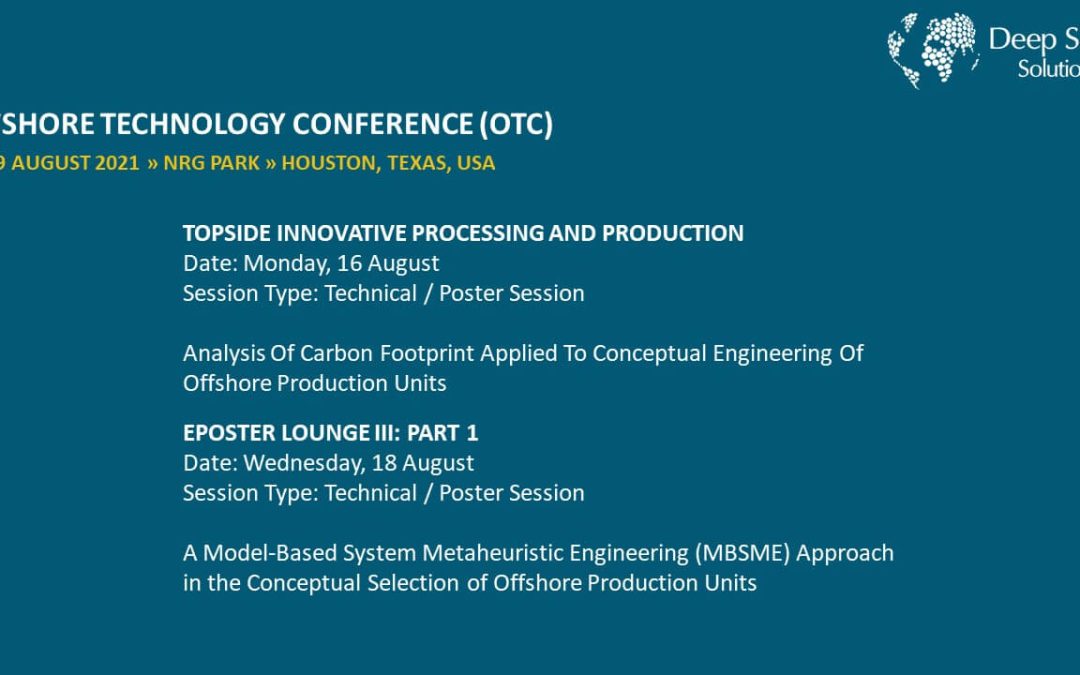 Deep Seed Solutions to present two technical papers at the Offshore Technology Conference (OTC) 2021